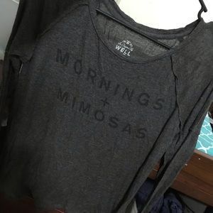 Dark grey long sleeve light weight tee